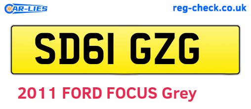 SD61GZG are the vehicle registration plates.