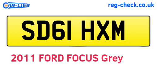 SD61HXM are the vehicle registration plates.