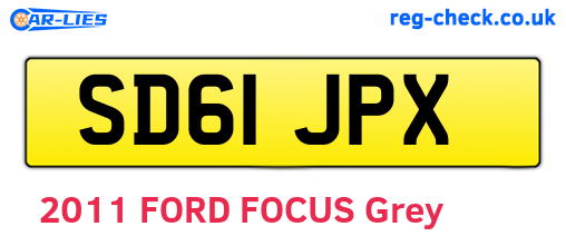 SD61JPX are the vehicle registration plates.