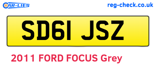 SD61JSZ are the vehicle registration plates.