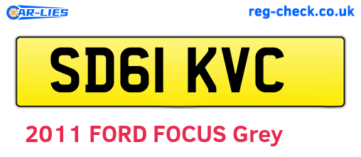 SD61KVC are the vehicle registration plates.