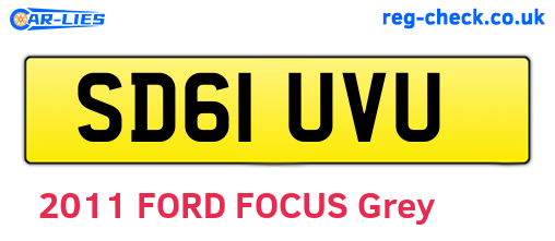 SD61UVU are the vehicle registration plates.