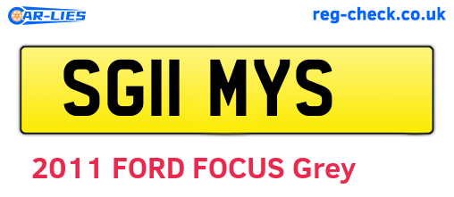 SG11MYS are the vehicle registration plates.