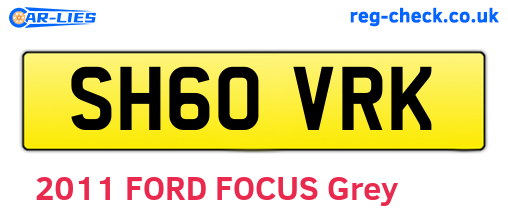 SH60VRK are the vehicle registration plates.