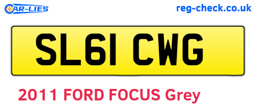 SL61CWG are the vehicle registration plates.