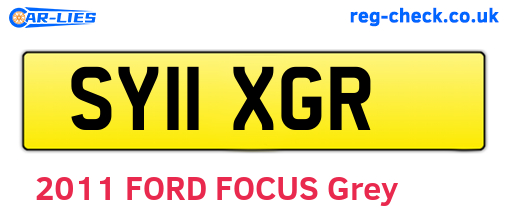 SY11XGR are the vehicle registration plates.