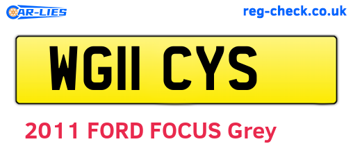 WG11CYS are the vehicle registration plates.