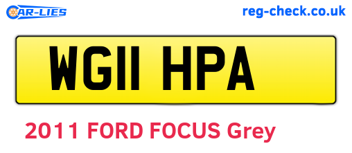 WG11HPA are the vehicle registration plates.