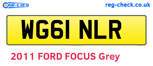 WG61NLR are the vehicle registration plates.