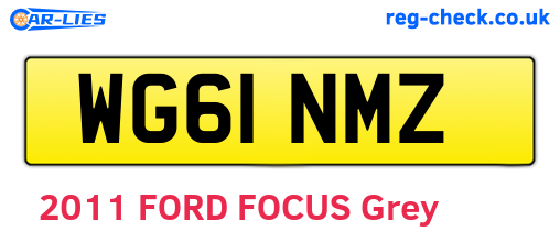 WG61NMZ are the vehicle registration plates.