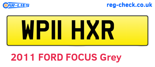 WP11HXR are the vehicle registration plates.