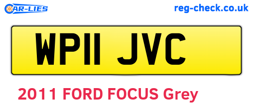 WP11JVC are the vehicle registration plates.