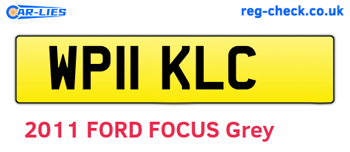 WP11KLC are the vehicle registration plates.
