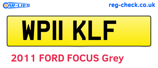 WP11KLF are the vehicle registration plates.