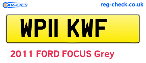 WP11KWF are the vehicle registration plates.