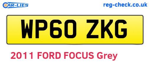 WP60ZKG are the vehicle registration plates.