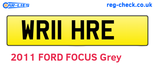WR11HRE are the vehicle registration plates.