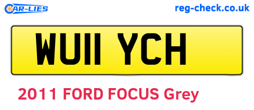 WU11YCH are the vehicle registration plates.