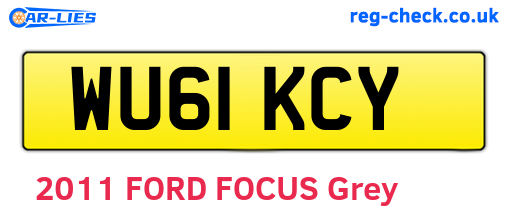 WU61KCY are the vehicle registration plates.
