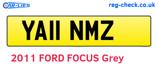 YA11NMZ are the vehicle registration plates.