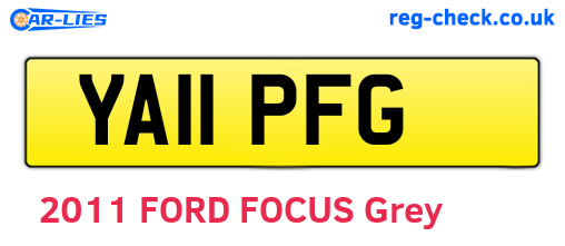 YA11PFG are the vehicle registration plates.