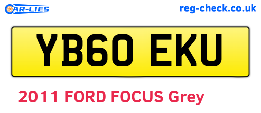 YB60EKU are the vehicle registration plates.