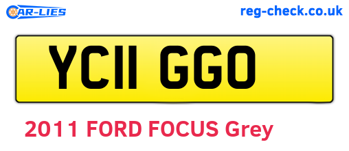 YC11GGO are the vehicle registration plates.