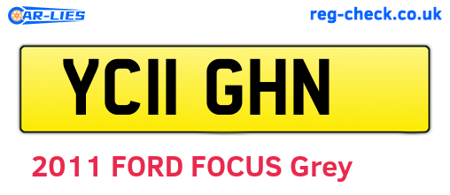 YC11GHN are the vehicle registration plates.