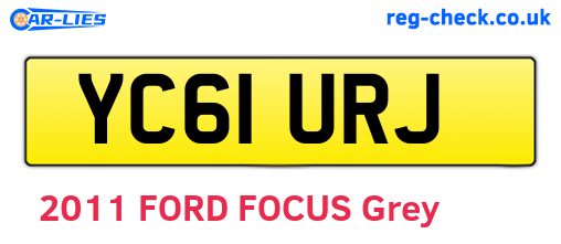 YC61URJ are the vehicle registration plates.