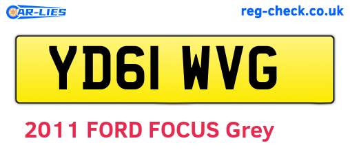 YD61WVG are the vehicle registration plates.