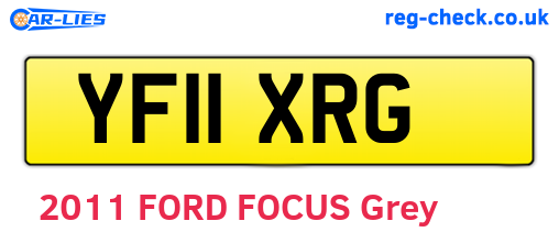 YF11XRG are the vehicle registration plates.