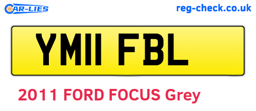 YM11FBL are the vehicle registration plates.