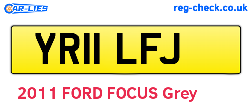 YR11LFJ are the vehicle registration plates.