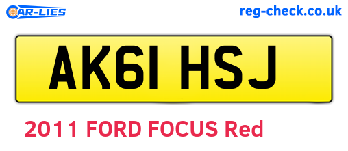 AK61HSJ are the vehicle registration plates.