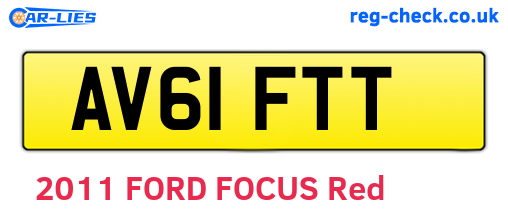 AV61FTT are the vehicle registration plates.