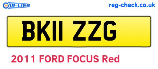 BK11ZZG are the vehicle registration plates.