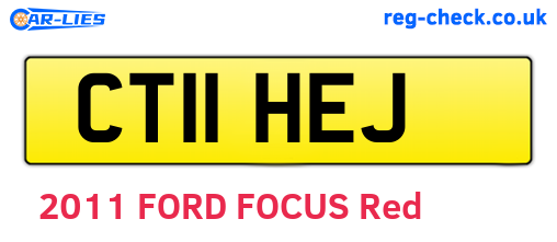 CT11HEJ are the vehicle registration plates.