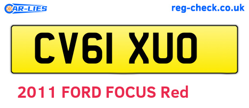 CV61XUO are the vehicle registration plates.