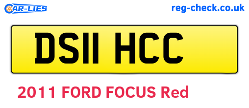 DS11HCC are the vehicle registration plates.
