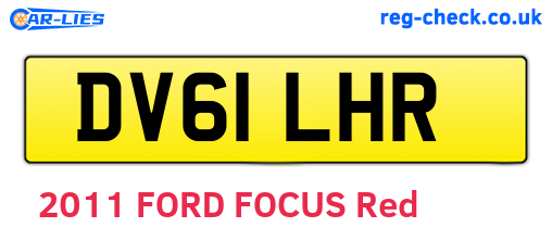 DV61LHR are the vehicle registration plates.