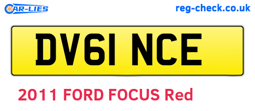 DV61NCE are the vehicle registration plates.