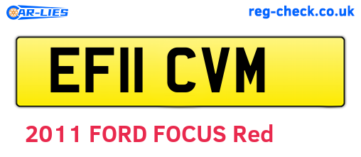 EF11CVM are the vehicle registration plates.