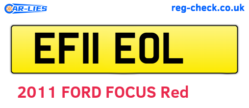 EF11EOL are the vehicle registration plates.
