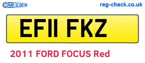 EF11FKZ are the vehicle registration plates.