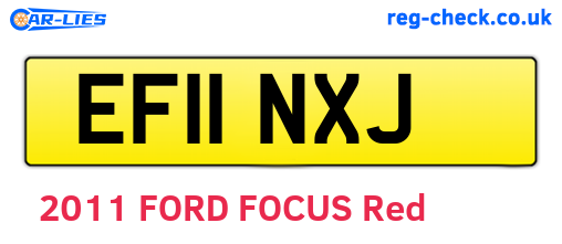 EF11NXJ are the vehicle registration plates.