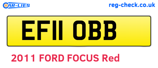 EF11OBB are the vehicle registration plates.