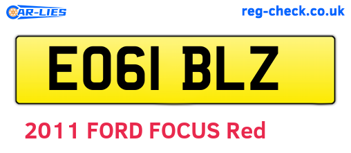 EO61BLZ are the vehicle registration plates.