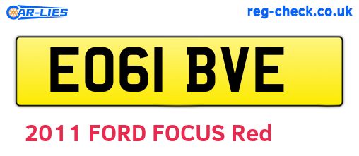 EO61BVE are the vehicle registration plates.