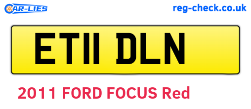 ET11DLN are the vehicle registration plates.
