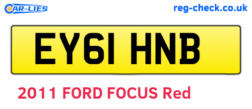 EY61HNB are the vehicle registration plates.